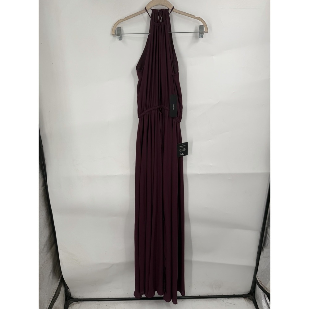 Lulus Essence of Style Maxi Dress Women XS Burgundy Wine‎ Formal Prom Bridesmaid